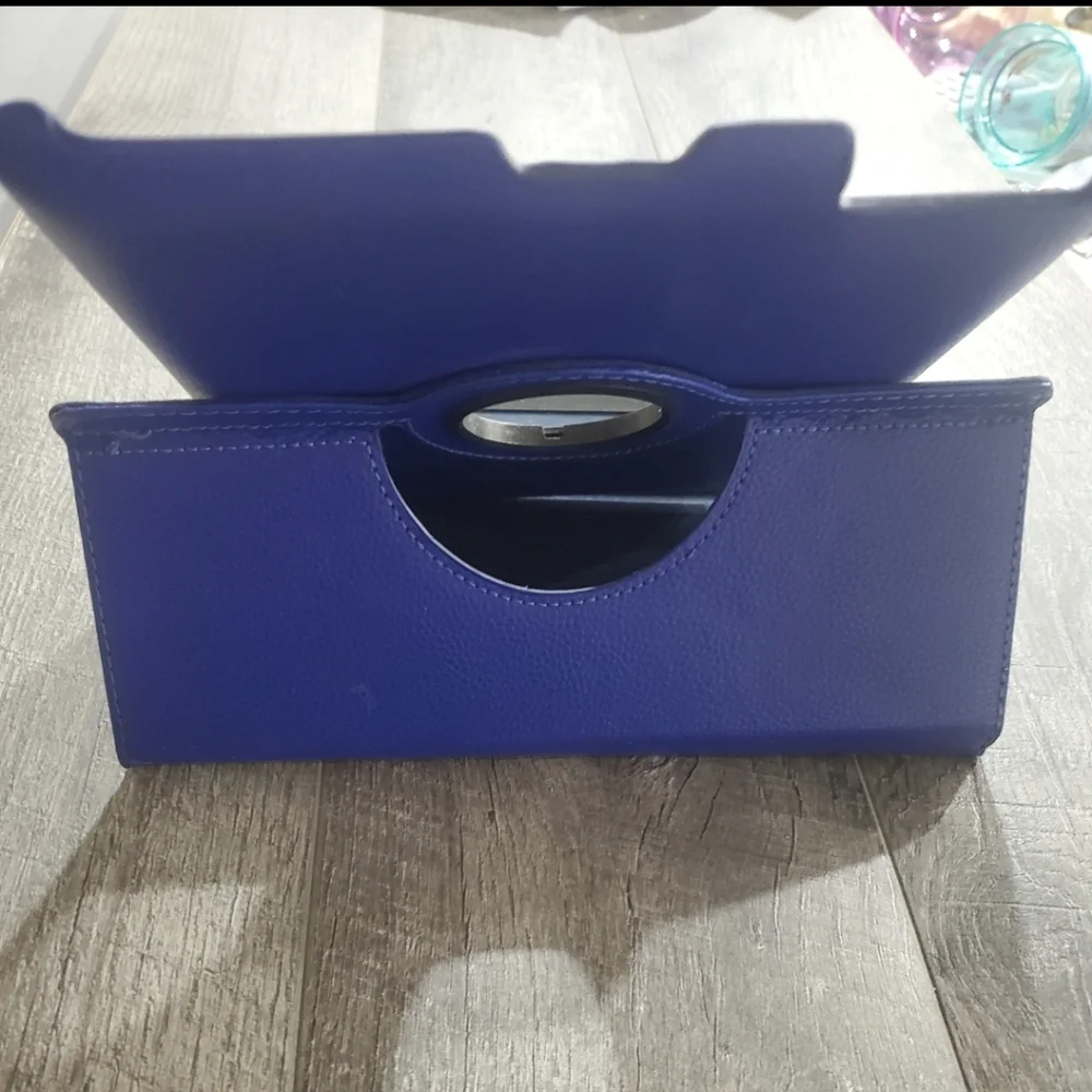 Blue leather IPad case